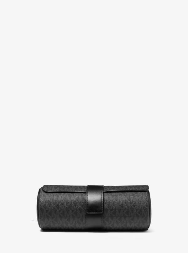 Panske Cestovné Tašky Michael Kors Logo Watch Case Čierne - Tasky Michael Kors Levně | SDNHC-8592
